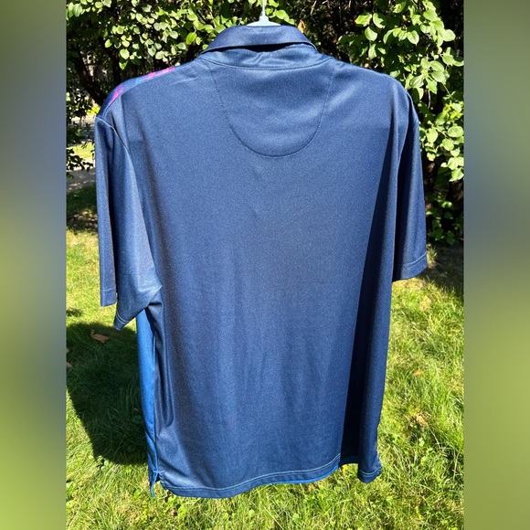 🏌️‍♂️⛳️PGA Tour Pro Series Mens Size L Navy+  Blue Golf Polo Shirt Athletic Fit - Picture 4 of 17